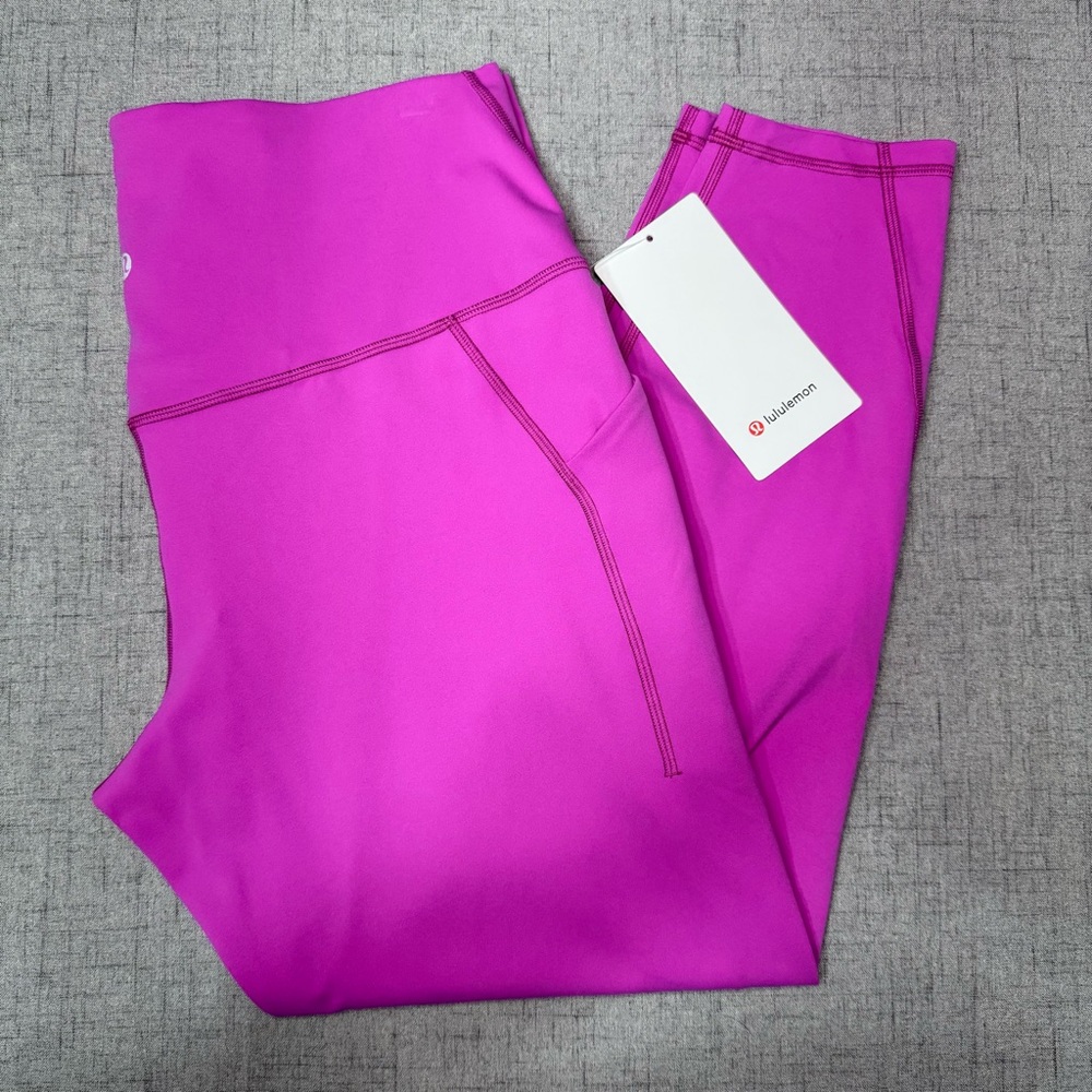 Lululemon Align High Pant Leggings 25” Pockets Pow Pink Tone Size 14 NWT - Picture 6 of 10